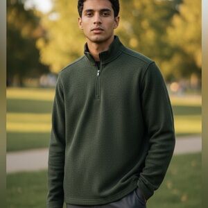 Men’s Green Pullover Sweatshirt – Size Medium, Casual Comfort